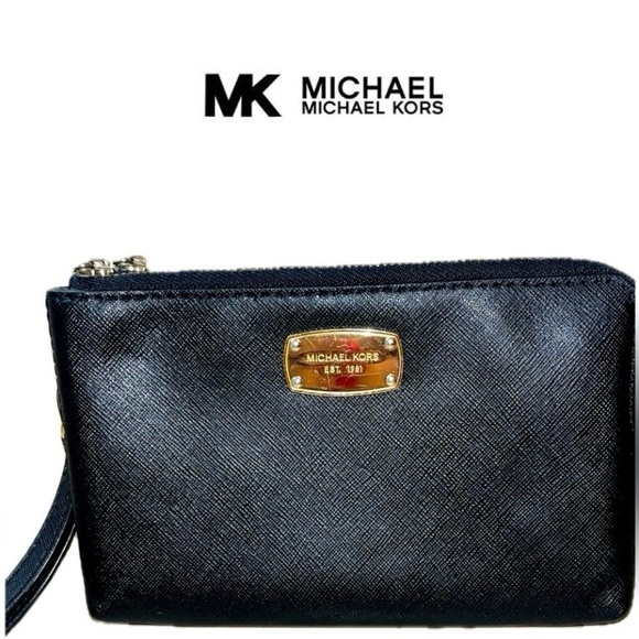 MICHAEL Michael Kors Black Double Zip Wristlet - Picture 11 of 11